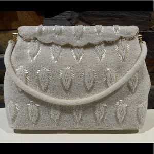 Vintage Women’s cream colored evening bag